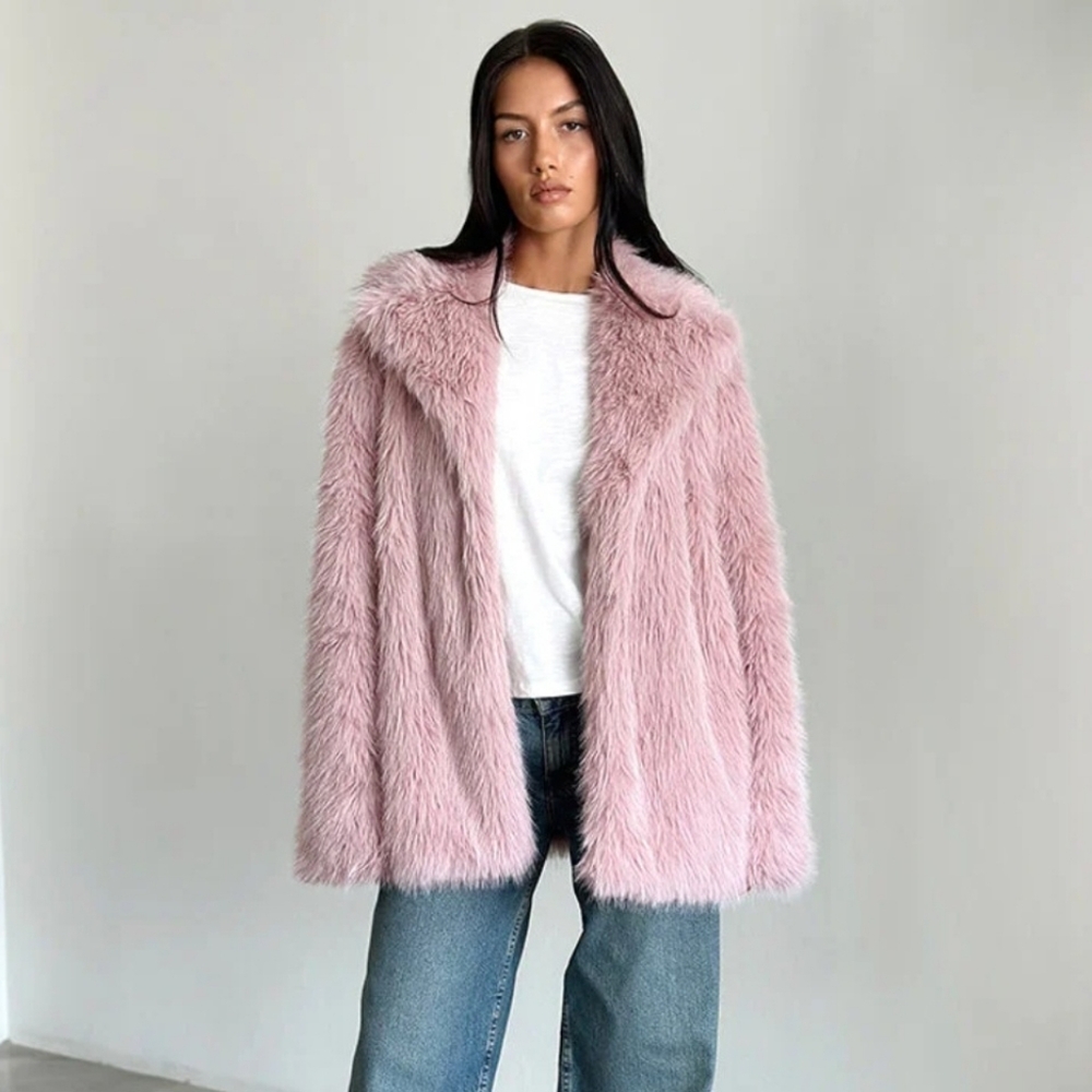 Motel Rocks Lupita Faux Fur Coat
